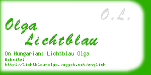 olga lichtblau business card